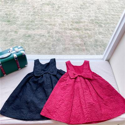 China 2021 Baby Sleeveless Wholesale Sustainable Empty Vintage Dress Spring With Bow for sale