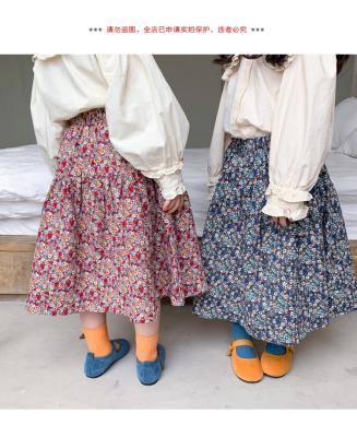 China 2021 Viable Wholesale Spring Kids Floral Girls Floral Skirt Children for sale