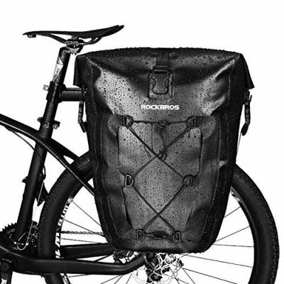 China Factory 50L Waterproof Double Pannier Bicycle Rear Bag With Shoulder Strap for sale