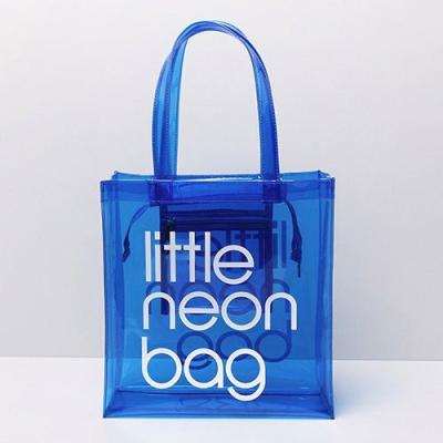 China 100% Eco-Friendly Wholesale Waterproof 2 In 1 PVC Transparent Women Handbag Summer Beach Tote Bag for sale