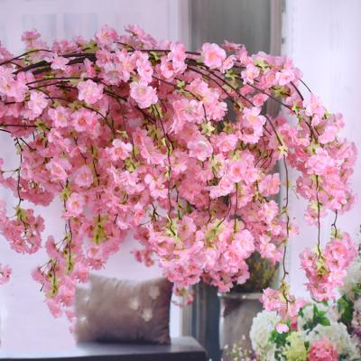 China Home Decor Hotel Wedding Home Decoration Hanging Various Colors Artificial Cherry Blossom Cherry Branches In for sale