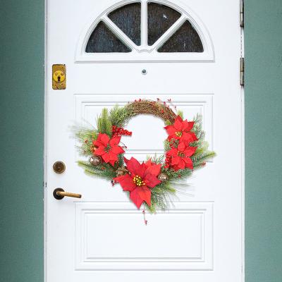 China VICTORY Wholesale Christmas Decor Custom Natural Touch Artificial Hydrangea Floral Wreath For Door Decoration for sale