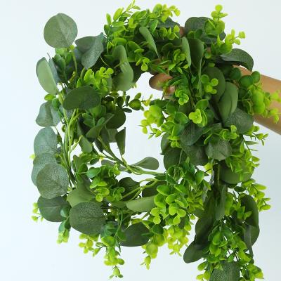 China DIY Natural Wedding Decoration Christmas Garden Touch Wreath Artificial Plants Branch Leaves Green Eucalyptus Vine For Mother's Day Gift for sale