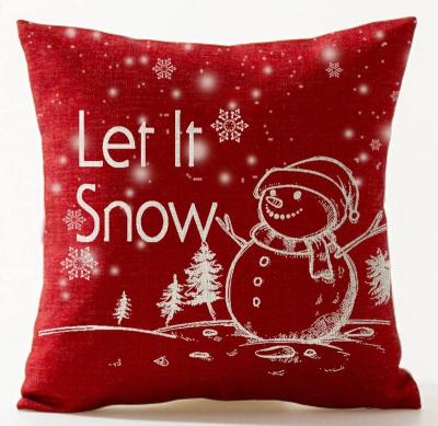 China Christmas Anti-Static Cushion Cover Merry Christmas Decorations For Home Christmas Gifts Christmas Ornament 2021 New Year 2022 for sale