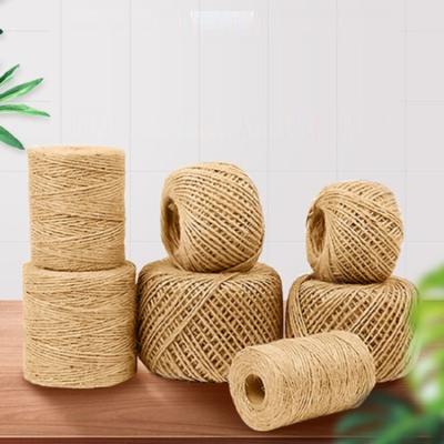 China Best Price 1-30mm Eco-friendly Hemp Rope Biodegrade Sisal Rope 3 Strand DIY Jute Braided Decorative Rope For Packaging for sale