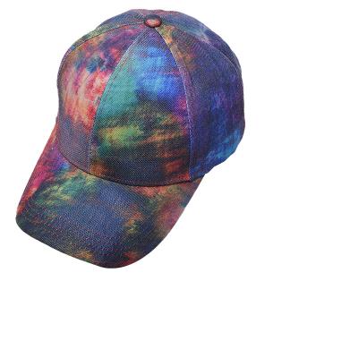 China Baseball Printing Outdoor Women's Ponytail Sports Crossed Hats JOINT Custom Adjustable Hat Various Patterns for sale