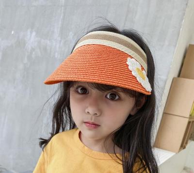 China AAA217 Korea Style Summer Sun Visor Hat Fashion Dress Sun Hats Cute Outdoor Empty Sun Hats Empty Top Straw Hat for sale