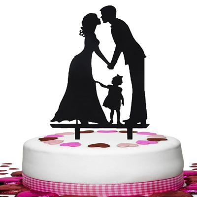 China Creative Viable Wooden Cake Card Wedding Bouquet Home Decoration Photo Props Acrylic Party Cake Stand for sale