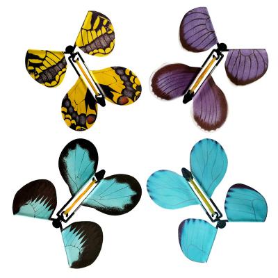 China Plastic and Paper Butterfly Flying Paper Butterfly Flying Rubber Band Magic Surprise for sale