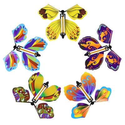 China Paper Rubber Band Magic Flying Butterfly Toys Best Price for sale