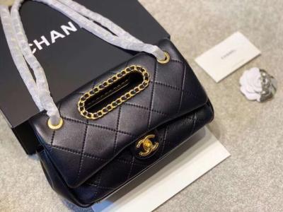 China 【CHANEL】  Chanel new mouth bag  Super invincible good-looking bag handsome batch can be directly portable  Material insi for sale