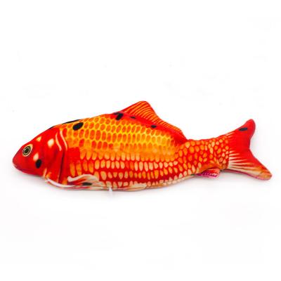 China USB Fish Toy Wiggle Fish Catnip Toys Viable Collapsing Plush Cat Toys Interactive for sale