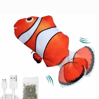 China USB Stored Flippity Pet Toys Electric Floppy Moving Wiggle Fish For Cat for sale