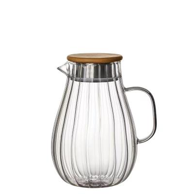 China High Quality Viable Borosilicate Glass Water Jug Juice Pitcher Cold Water Teapot for sale