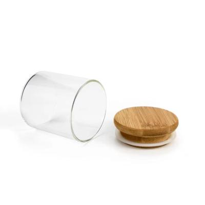 China Sustainable glass material and eco-friendly feature soda lime glass storage jar with stainless steel lid for sale