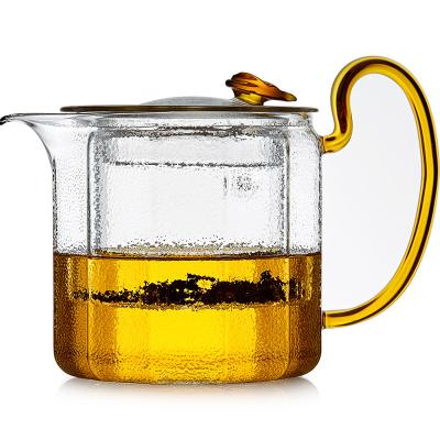 China Viable Hot Selling Wholesale Glass Teapot with Removable Infuser, Stovetop Safe Tea Kettle, Blooming and Loose Leaf Tea Maker Set for sale