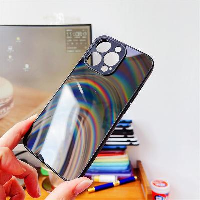 China 2022 Cool Shockproof Free Sample Rainbow Laser Cell Phone Case For iPhone 13 12 Pro Max Shockproof For iPhone 12 11 7/8 Ultra Back Cover for sale