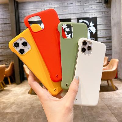 China 2022 Free Sample Shockproof Slim Hard PC Silicone Frameless Cell Phone Case Cover for iPhone 12 13 pro max, for iphone 13 borderless case for sale