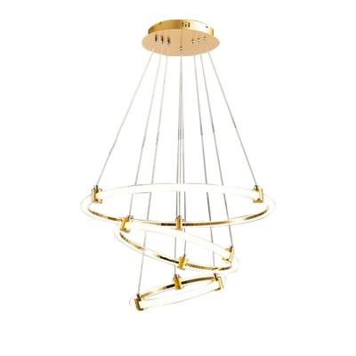 China Modern Modern Hotel Living Room Design Dining Light Modern Chandelier Nordic Luxury Ring Ceiling Lights for sale