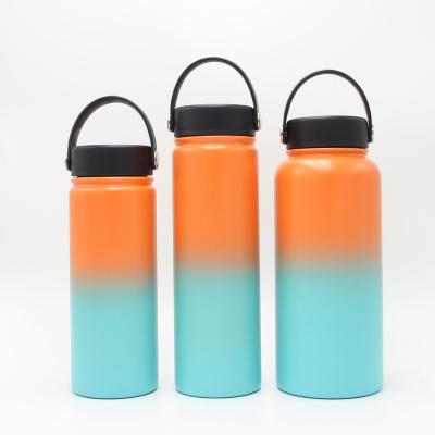 China WLV006-950 32oz Stainless Steel Powder Coating Durable Handle Lid Custom Outdoor Sports Water Bottles for sale