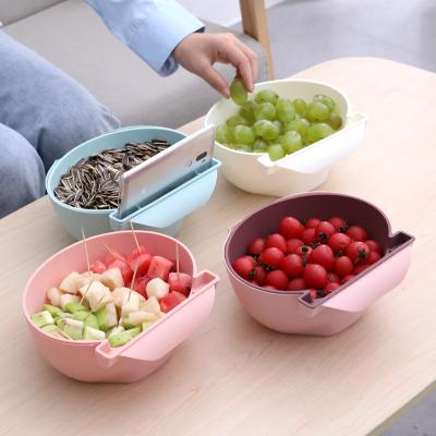 China Luxury hot sale Kitchen tools 2 In 1 Plastic Fruit Plate MultiFunction Sink Strainer Washing Fruit Vegetable Drain Basket for sale