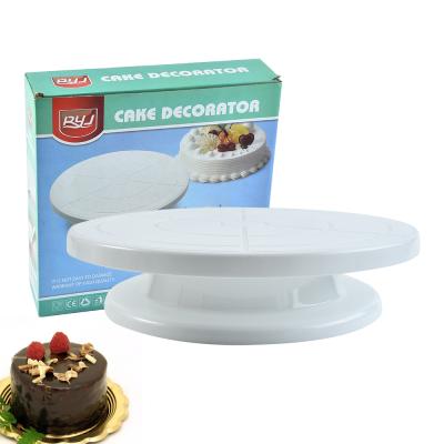 China High Quality Viable Plastic White Cake Stand Cake Turntable For Cake Tools for sale