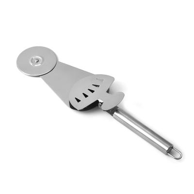 China Sustainable High Quality Stainless Steel 2-in-1 Pizza Cutter For Pizza Pastry for sale