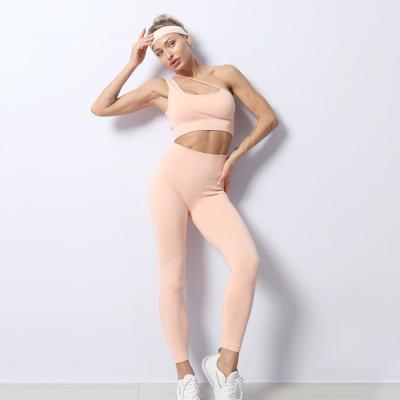 China High Quality Breathable Custom Logo Yoga Sets Women Fitness Yoga Pants Seamless Slim Fit Yoga Set Workout Clothing for sale