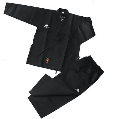 China Black Martial Arts Studios Karate Diamond Cloth Martial Arts Uniforms Karate Suits for sale