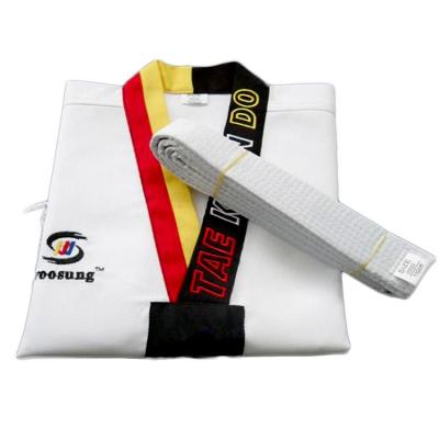 China Cheap Polyester Taekwondo Uniforms / Cotton Martial Art Uniform Taekwondo Uniform for sale