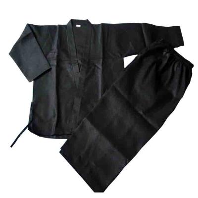 China Black Comfortable Karate Uniform Canvas Gi Karate Black Karate Uniforms for sale