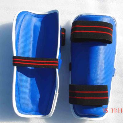 China PU Durable Blue Pattern Taekwondo / Karate Shin Guard (Protector) for sale