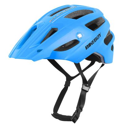 China Matte-Blue ABS+PC Bicycle Mountain Bike Helmet Riding One-Piece Accessories and Road Safety Shock Gear with Fit System for sale