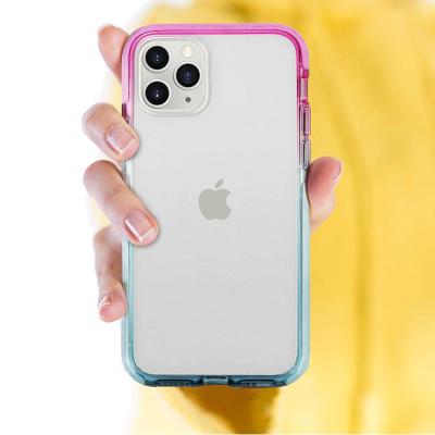 China Qian Du_ Shockproof Gradient TPU+PE+TPE Shockproof Shockproof Hybrid Case For iPhone 12 Anti Scratch Covers For iPhone SE 11 Pro Max X Xs Max Xr for sale