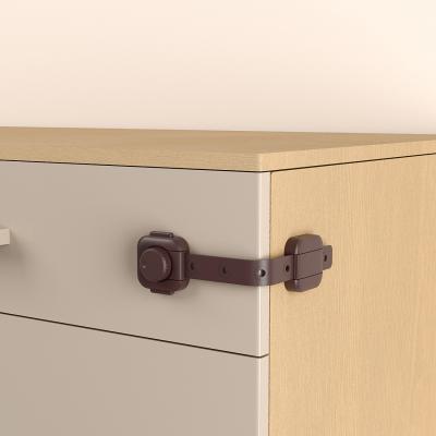 China Custom New Style Baby Kids Children Brown Color Baby Safety Product Cabinet Drawer Child Lock for sale