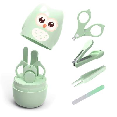 China Hot Sale Child Safety Amazon Cartoon Owl 4 in 1 Baby Nail Set Child Safety Not Hurting Hands Baby Nail Set for sale