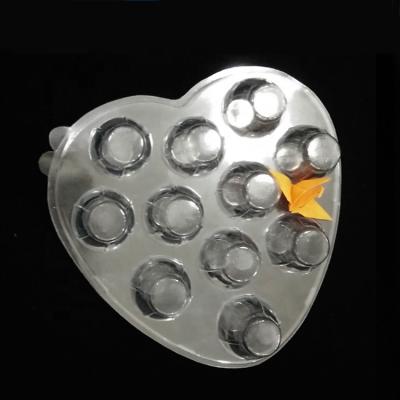 China Plastic Food Blister Biscuit Chocolate Food Blister Cookies Inner Packaging Tray With Dividers for sale