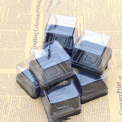 China Food OEM Design Cheap Transparent Recyclable Degradable Square Plastic Cake Box Container for sale