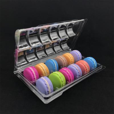 China 2022 Disposable 6 Pack Clear Plastic Blister Tray For Macaron Box With Divider for sale