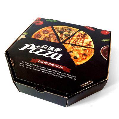 China Custom Logo Pizza Cardboard Packaging Boxes Recyclable with Custom Corrugated Paper Pizza Logo Box for sale