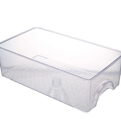 China Transparent Stackable Fridge Storage Box Food Storage Rack Fridge Cabinet Kitchen for sale