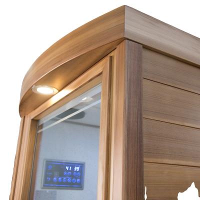 China High Quality Sauna Wood Room Infrared Graphene Sauna Wood Sauna Health Computer Control Panel Sauna Cabinet for sale