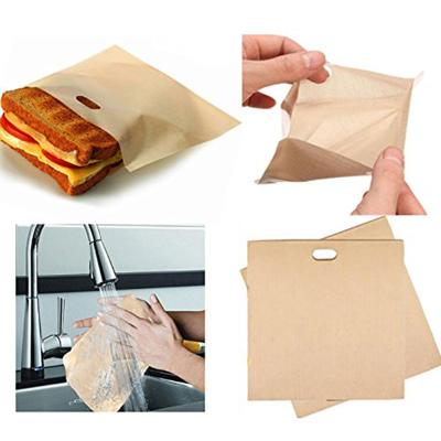 China L Easily Cleaned SIZE 17*19cm Toaster Bags For Oven Burger Reusable And Washable Custom Printed Paper Bags for sale