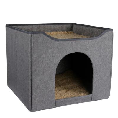 China Four Seasons Cat House Kennel Winter Supplies Breathable Pet Nest Universal Warm Closed Cat Bed for sale