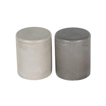 China Home Decoration Concrete Candle Jar With Terrazzo Finish Cement Candle Jar for sale