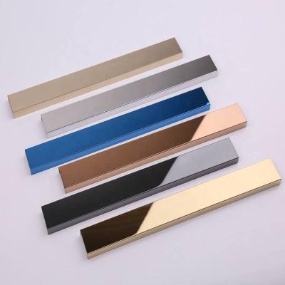 China Modern Stainless steel tile inlaid brick corner wall metal decorative strip factory custom for sale