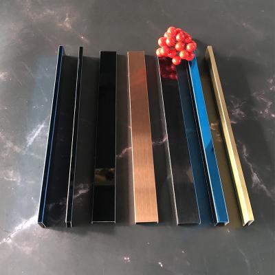 China Modern Wholesale Decorative Profiles For Floor Or Wall Decoration Factory Directly 304 Stainless Steel 304 Metal Tile Profiles for sale