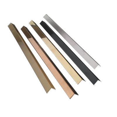 China Modern Metal protective ceramic tile 90 degree L wall protective Angle protective edge stainless steel decorative lines for sale