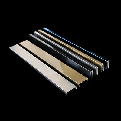 China Modern Metal Profile decorative trim gold colour stainless steel u channel for wall inlay for sale