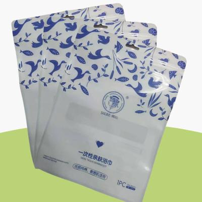 China Security can be customized printing high-grade color easy-to-tear bag chain clip compound color printing garment packaging ziplock bag for sale